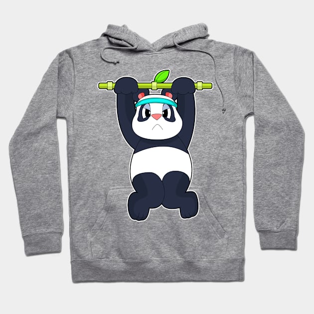 Panda Fitness Pull-ups Hoodie by Markus Schnabel